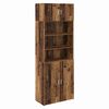 vidaXL Armoire de rangement Bois Ancien 80 x 42,5 x 225 cm