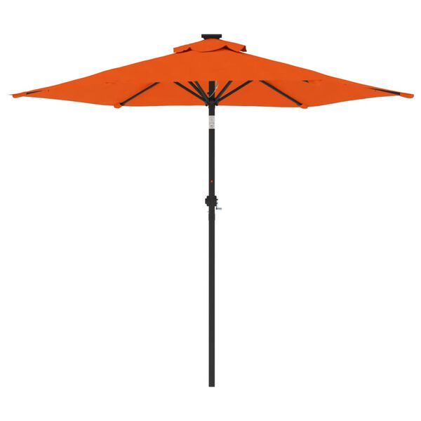vidaXL Parasol de jardin avec m&acirc;t en acier terre cuite 225x225x212 cm