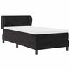 vidaXL Lit &agrave; ressorts avec matelas Noir 90 x 190 cm Velours