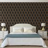 DUTCH WALLCOVERINGS Papier peint Geometric Noir et dor&eacute;