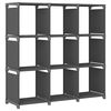 vidaXL &Eacute;tag&egrave;re d'affichage 9 cubes Gris 103x30x107,5 cm Tissu
