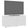 vidaXL Meuble TV Blanc 80x34x36 cm Bois d'ingénierie
