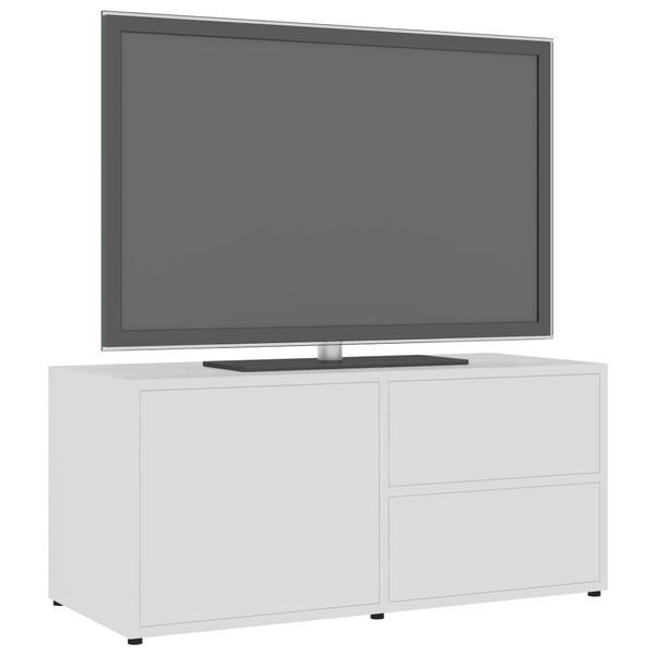 vidaXL Meuble TV Blanc 80x34x36 cm Bois d'ingénierie
