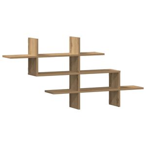 vidaXL &Eacute;tag&egrave;re murale ch&ecirc;ne artisanal 124,5x18x60,5 cm bois ing&eacute;nierie