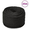 vidaXL Corde de travail Noir 20 mm 25 m polypropyl&egrave;ne