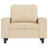 vidaXL Fauteuil Cr&egrave;me 60 cm Tissu