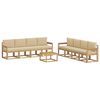vidaXL Ensemble de canap&eacute;s d'ext&eacute;rieur 9 pc Blanc et Beige