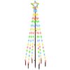 vidaXL Sapin de No&euml;l avec piquet Color&eacute; 108 LED 180 cm