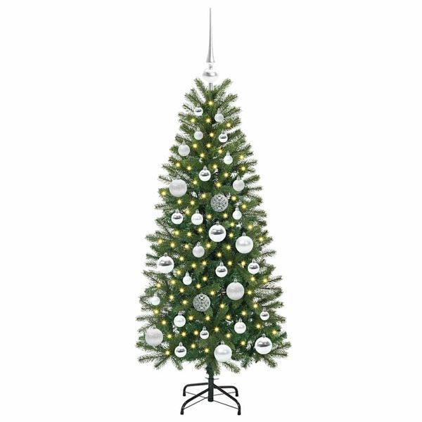 vidaXL Sapin de No&euml;l artificiel avec 150 LED Vert 120 cm PE et PVC