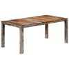 vidaXL Table &agrave; manger Gris 180x90x76 cm Bois massif