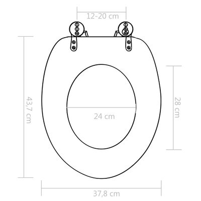 vidaXL Siège de toilette avec couvercle MDF Design de coquille