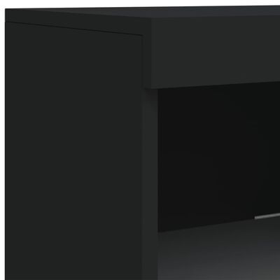 vidaXL Buffet avec lumières LED noir 41x37x100 cm