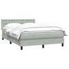 vidaXL Sommier &agrave; lattes de lit et matelas gris clair 160x220cm velours