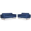 vidaXL Ensemble de canap&eacute; 2 pcs Tissu Bleu
