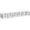 vidaXL Chenil Noir 6 m&sup2; Acier