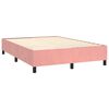 vidaXL Sommier &agrave; lattes de lit matelas et LED Rose 140x200 cm Velours