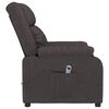 vidaXL Fauteuil inclinable &eacute;lectrique Marron fonc&eacute; Tissu