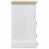 vidaXL Table de chevet Corona Blanc 35 x 32,5 x 58 cm Pin massif
