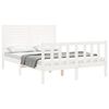 vidaXL Cadre de lit sans matelas blanc 140x190 cm bois de pin massif