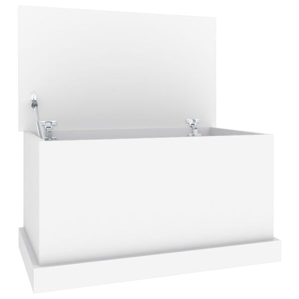 vidaXL Coffre de rangement Blanc 70x40x38 cm Bois d'ing&eacute;nierie
