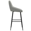 vidaXL Tabouret de bar Gris clair Velours