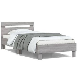 vidaXL Cadre de lit sans matelas avec t&ecirc;te de lit 100x200 cm