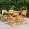 vidaXL Ensemble &agrave; manger de jardin 5 pcs Bois de teck massif