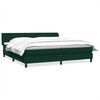 vidaXL Sommier &agrave; lattes de lit et matelas vert fonc&eacute; 200x220cm velours