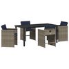 vidaXL Ensemble de salle &agrave; manger pour jardin 5 pc Gris polyrotin