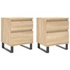 vidaXL Tables de chevet 2 pcs ch&ecirc;ne sonoma 40x35x50 cm bois ing&eacute;nierie