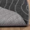 vidaXL Tapis de surface Rond HUARTE Anthracite &Oslash; 200 CM Polyester