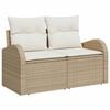vidaXL Ensemble de canap&eacute; de jardin 6 pcs Beige Poly rotin