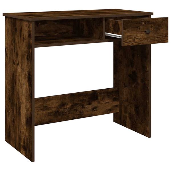 vidaXL Bureau ch&ecirc;ne fum&eacute; 80x40x75 cm bois d'ing&eacute;nierie