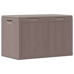 vidaXL Bo&icirc;te de rangement de jardin 180 L Marron PP aspect bois