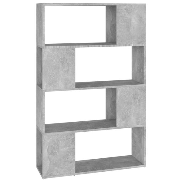 vidaXL Bibliothèque/Séparateur de pièce Gris béton 80x24x124,5 cm