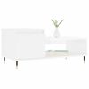 vidaXL Table basse Blanc brillant 100x50x45 cm Bois d'ing&eacute;nierie