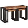 vidaXL Table Gigogne 3 pcs Marron et noir bois de récupération massif