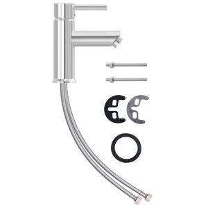 vidaXL Robinet de lavabo de salle de bain Finition chromée 130x176 mm