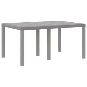 vidaXL Table de jardin pour repas Gris clair 150 x 100 x 73 cm