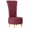 vidaXL Fauteuil &agrave; pantoufle Bordeaux 56,5 x 70 x 110 cm tissu