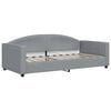 vidaXL Lit de jour avec gigogne et matelas gris clair 90x190 cm tissu
