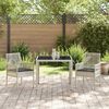 vidaXL Ensemble de salle &agrave; manger pour jardin 3 pcs Gris clair