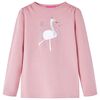T-shirt enfants &agrave; manches longues rose clair 116