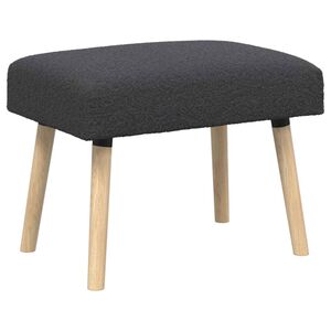 vidaXL banc Uni Gris fonc&eacute; 60 x 40 x 45 cm Boucl&eacute;