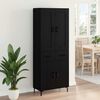 vidaXL Haut Armoire avec tiroir 2 pcs Ch&ecirc;ne noir Bois d'ing&eacute;nierie