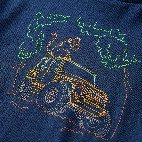 T-shirt enfants à manches longues bleu marine 116