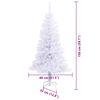 vidaXL Sapin de No&euml;l artificiel avec 150 LED Blanc 150 cm PVC et Acier