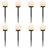 vidaXL Lampes solaires ext&eacute;rieures avec pique de sol 8 pc Blanc chaud