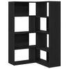 vidaXL Armoire 6 niveaux 85 x 85 x 140 cm Bois d'ing&eacute;nierie Ch&ecirc;ne noir