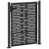 vidaXL Porte de Jardin Noir 85 x 130 cm Acier enduit de poudre
